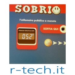 ETILOMETRO PER LOCALI PUBBLICI - SOBRIO A MONETA 1 EURO