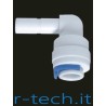 RACCORDO MASCHIO A GOMITO - 1/4" O.D. STEM - TUBO DA 1/4" O.D.