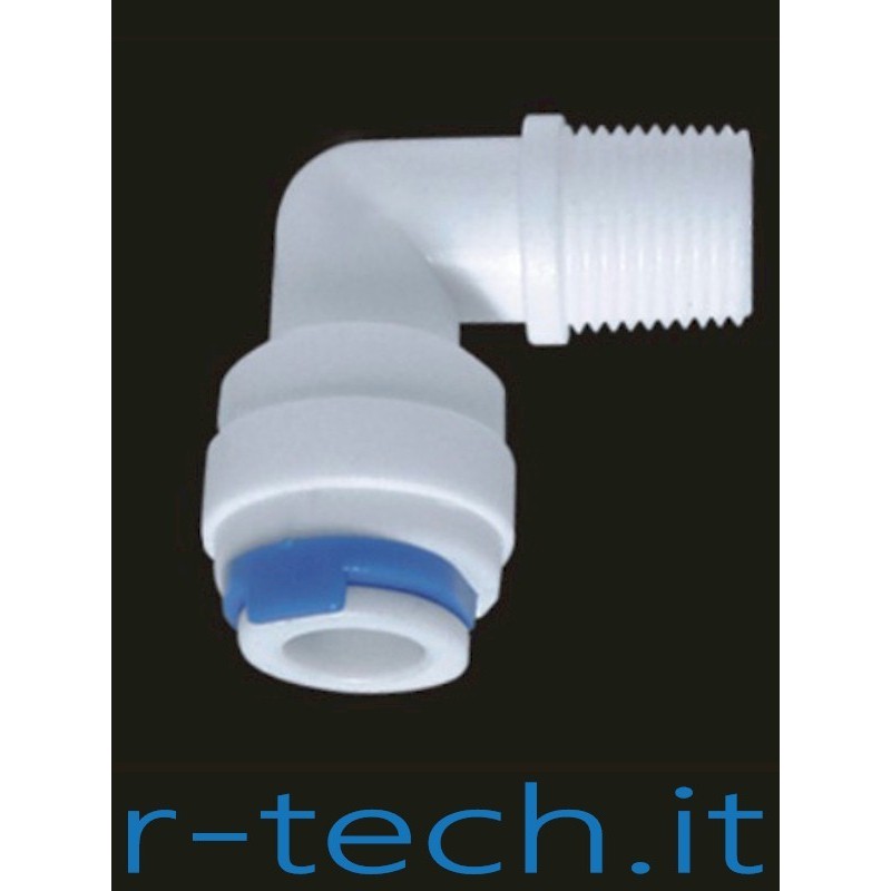 TERMINALE MASCHIO A GOMITO - CONNESSIONI PER TUBO O.D. 1/4" - 1/8" NPT M TERMINALE MASCHIO A GOMITO - CONNESSIONI PER TUBO O.D. 1/4" - 1/8" NPT M