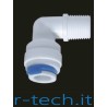 TERMINALE MASCHIO A GOMITO - CONNESSIONI PER TUBO O.D. 1/4" - 1/8" NPT M