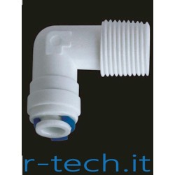 TERMINALE MASCHIO A GOMITO - CONNESSIONI PER TUBO O.D. 1/4" - 3/8" NPT M
