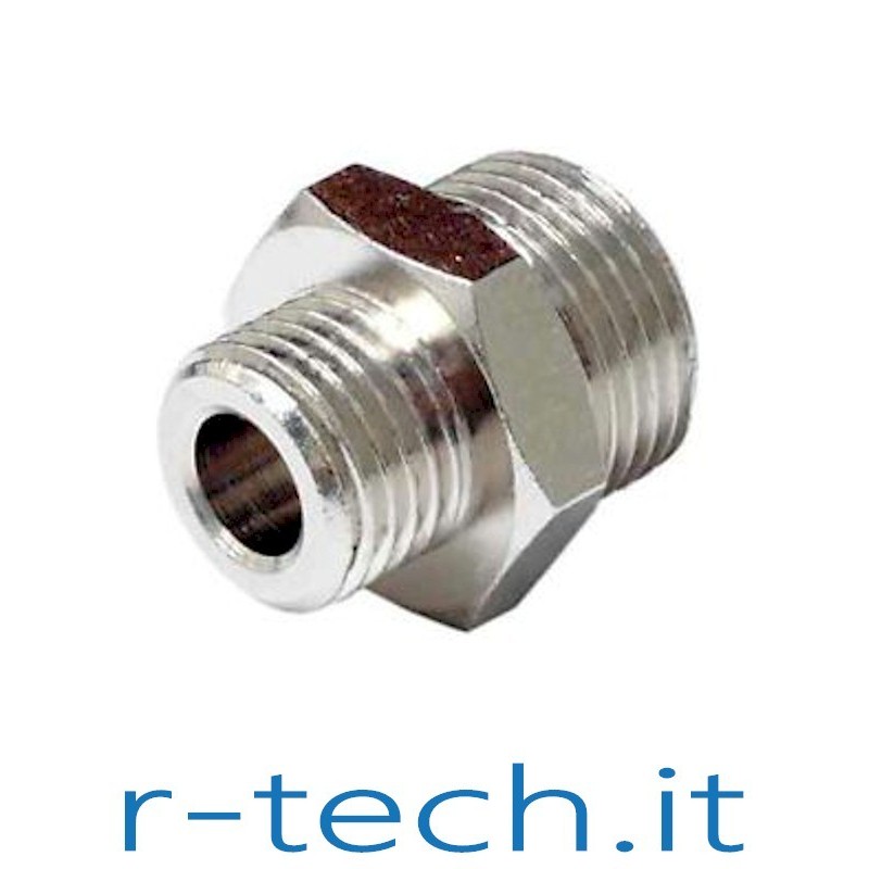 RIDUZIONE MM IN OTTONE CROMATO - 1/2"M NPT A 1/4"M NPT RIDUZIONE MM IN OTTONE CROMATO - 1/2"M NPT A 1/4"M NPT